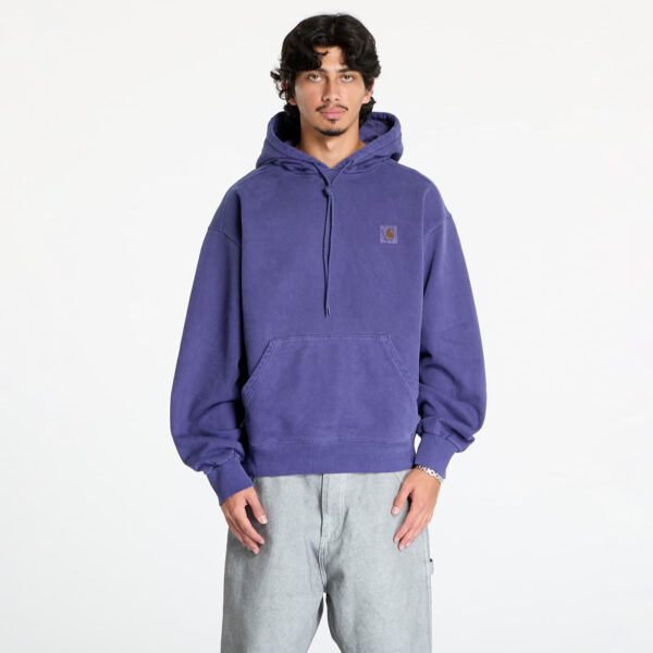 Pulóver Carhartt WIP Hooded Vista Sweat UNISEX Aura Garment Dyed S-alacsony-ár