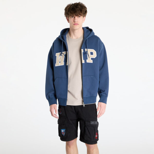 Pulóver Carhartt WIP Hooded WIP Sweat Jacket Dusky Blue S-alacsony-ár