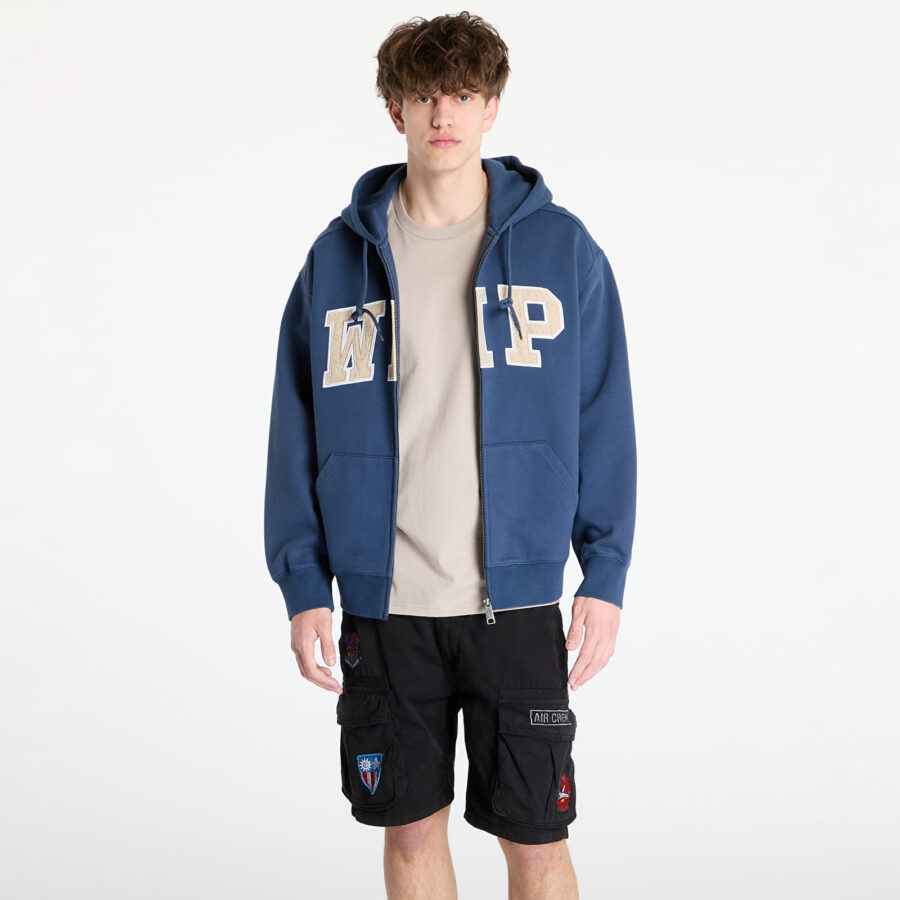 Pulóver Carhartt WIP Hooded WIP Sweat Jacket Dusky Blue S-alacsony-ár