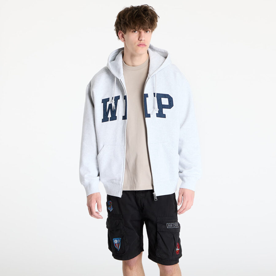Pulóver Carhartt WIP Hooded WIP Sweat Jacket UNISEX Ash Heather Stone Washed XS-alacsony-ár