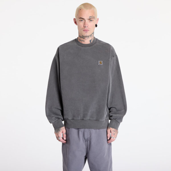 Pulóver Carhartt WIP Vista Sweat UNISEX Graphite Garment Dyed XS-alacsony-ár