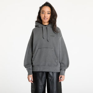 Pulóver Carhartt WIP W' Hooded Lumo Sweat Black Garment Dyed XS-alacsony-ár