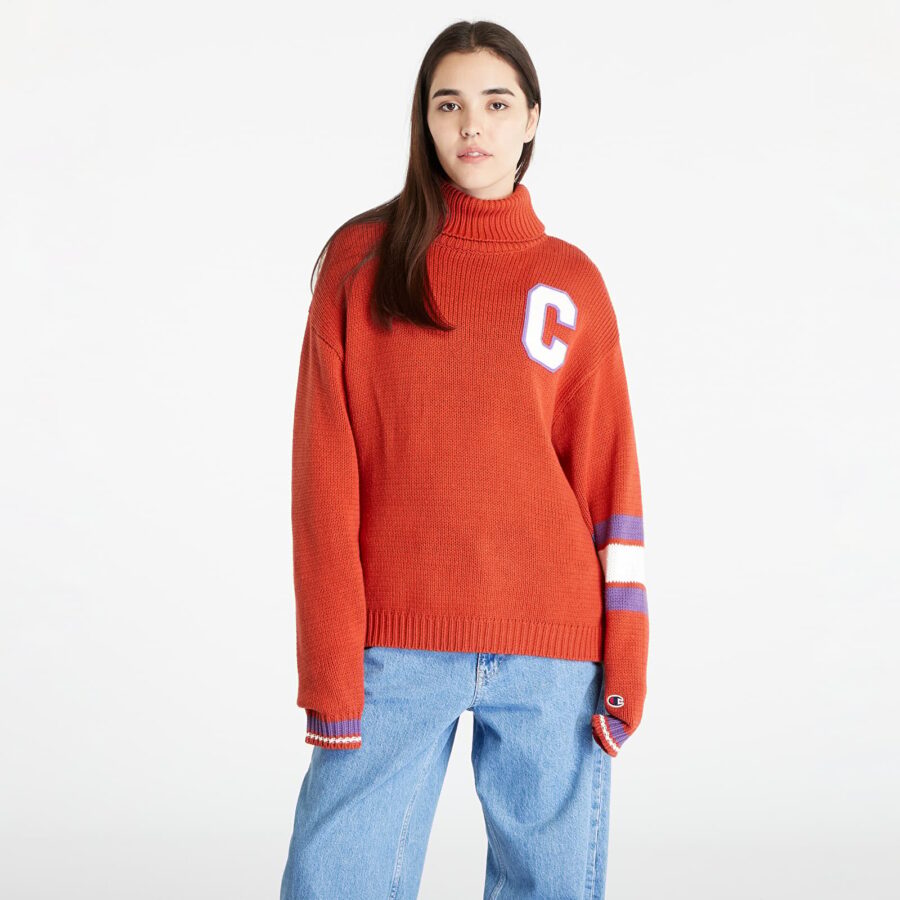 Pulóver Champion Crewneck Sweater Orange S-alacsony-ár