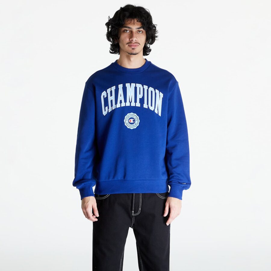 Pulóver Champion Crewneck Sweatshirt Dark Blue S-alacsony-ár