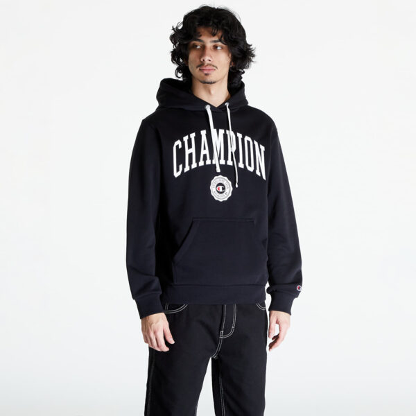 Pulóver Champion Hooded Sweatshirt Night Black S-alacsony-ár