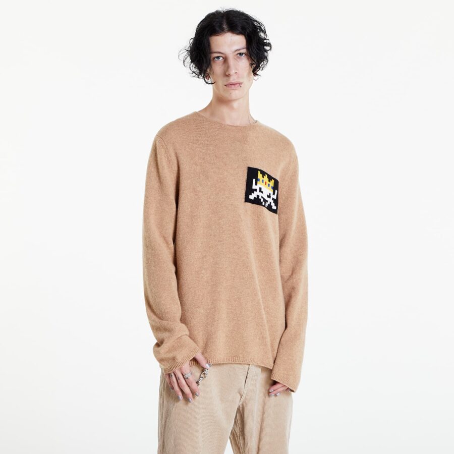 Pulóver Comme Des Garçons SHIRT Sweater Knit Brown S-alacsony-ár