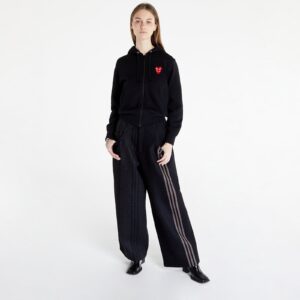 Pulóver Comme des Garçons PLAY Double Heart Zip Hoodie Black S-alacsony-ár