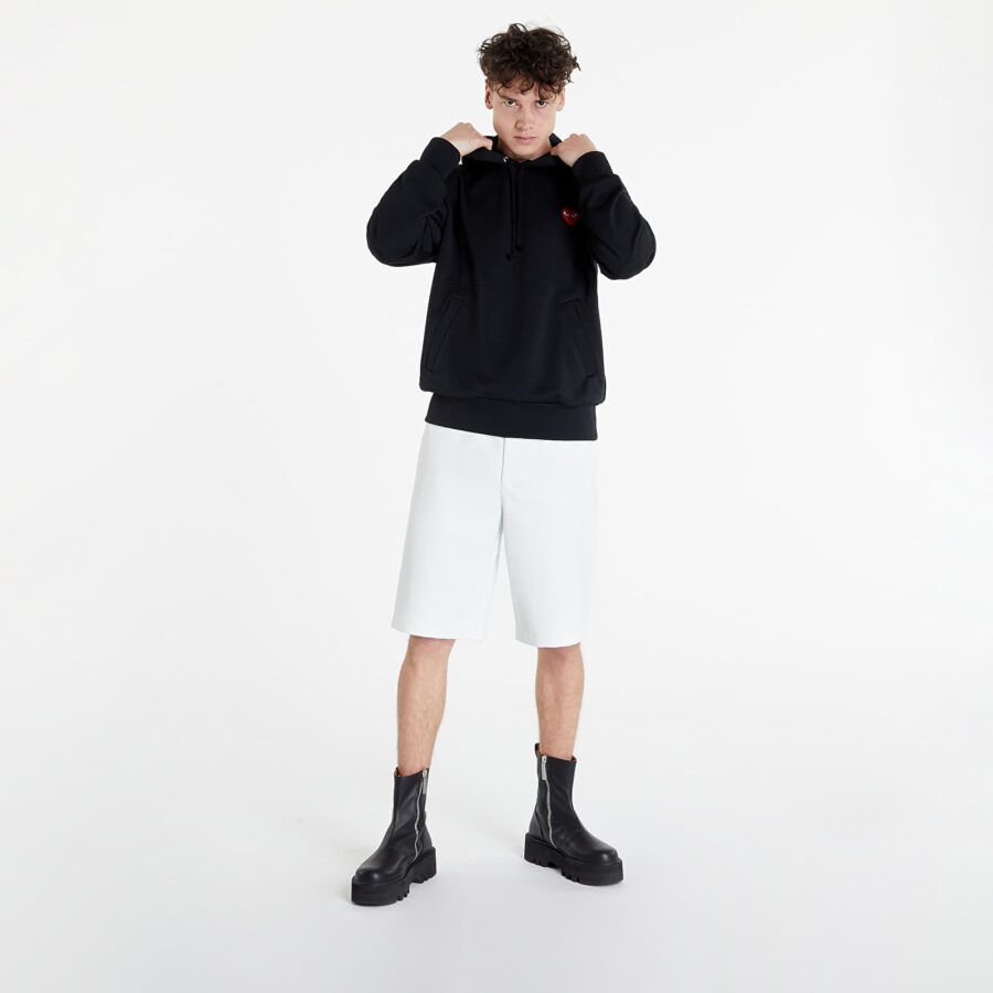 Pulóver Comme des Garçons PLAY Hoodie Black S-alacsony-ár