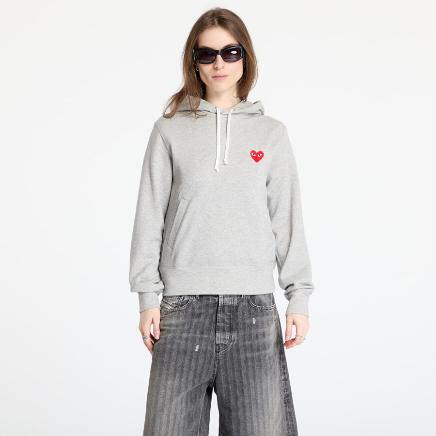 Pulóver Comme des Garçons PLAY Hoodie Grey L-alacsony-ár