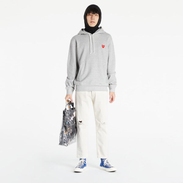 Pulóver Comme des Garçons PLAY Hoodie Grey S-alacsony-ár