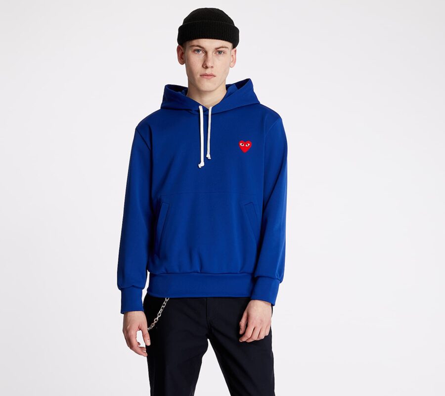 Pulóver Comme des Garçons PLAY Hoodie UNISEX Navy XS-alacsony-ár