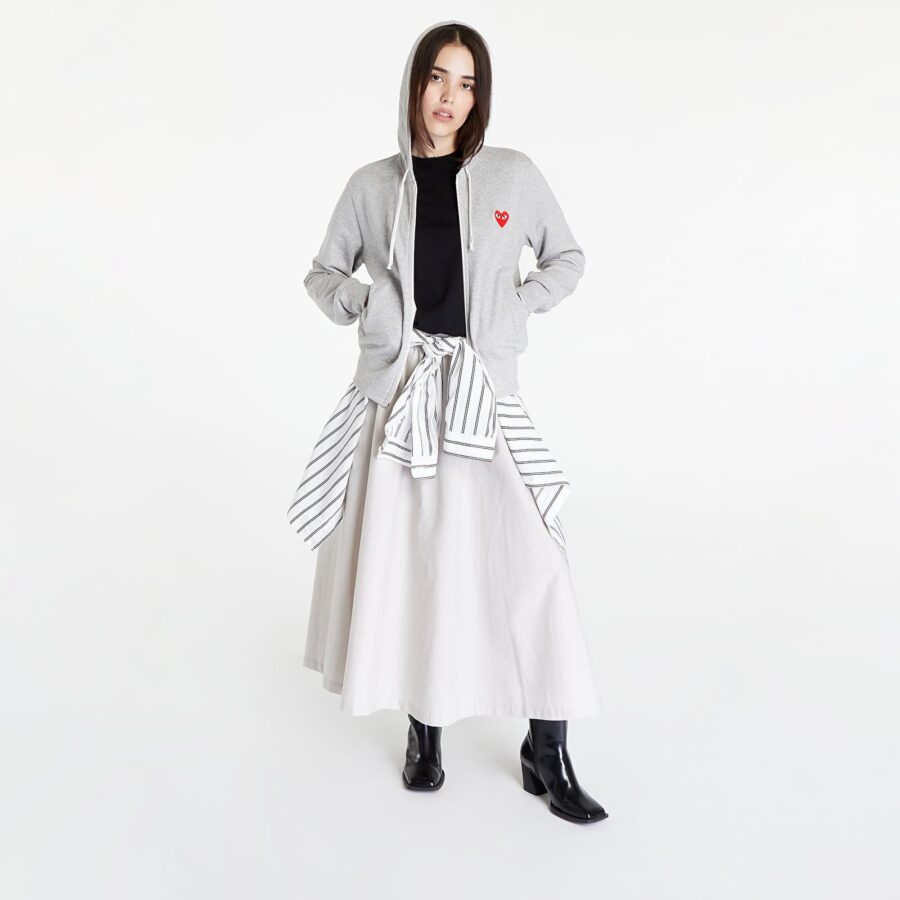 Pulóver Comme des Garçons PLAY Knit Sweatshirt Top Grey S-alacsony-ár