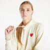 Pulóver Comme des Garçons PLAY Sweatshirt Knit Hoodie Ivory S-alacsony-ár