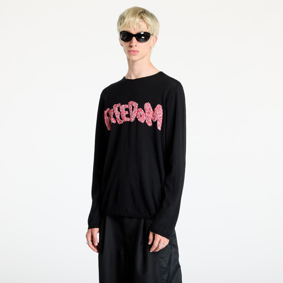 Pulóver Comme des Garçons SHIRT Knit Sweater Black S-alacsony-ár