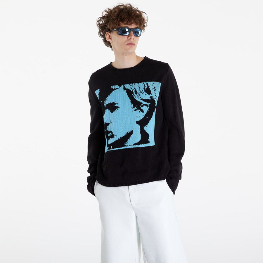 Pulóver Comme des Garçons SHIRT Sweater Black/ Blue S-alacsony-ár