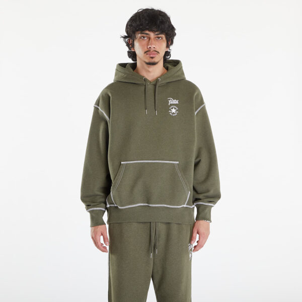 Pulóver Converse x Patta Gold Standard Hoodie UNISEX Utility Green Heather S-alacsony-ár
