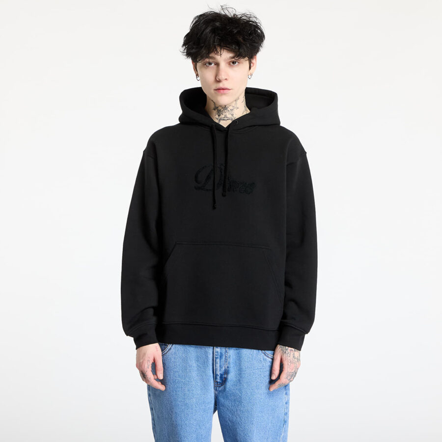 Pulóver DIME Cursive Logo Hoodie UNISEX Black XL-alacsony-ár