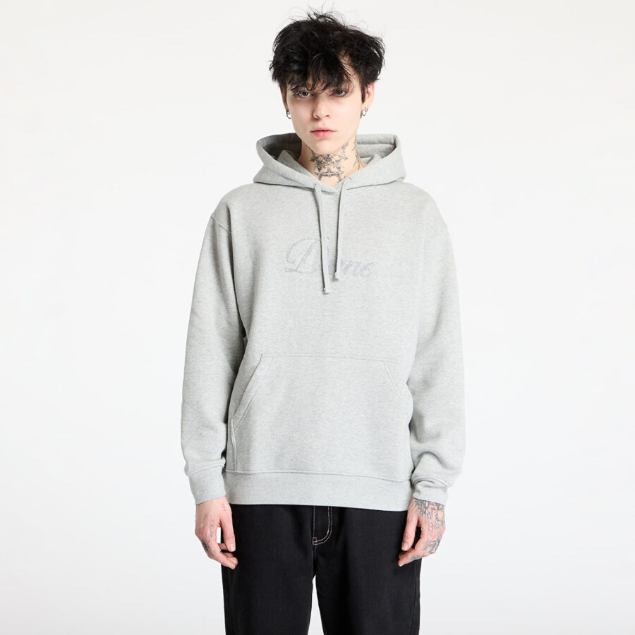 Pulóver DIME Cursive Logo Hoodie UNISEX Heather Gray M-alacsony-ár