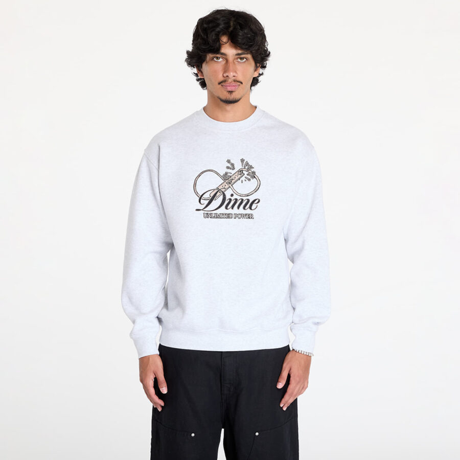 Pulóver DIME Cursive Power Crewneck UNISEX Ash M-alacsony-ár