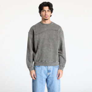 Pulóver DIME Reverse Stitch Crewneck UNISEX Charcoal Washed S-alacsony-ár
