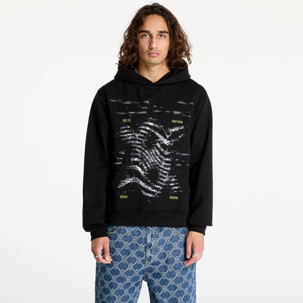 Pulóver Daily Paper Rewind Hoodie Black XS-alacsony-ár