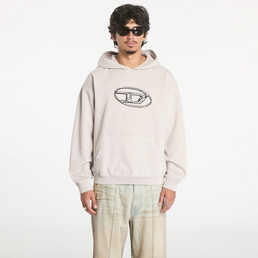 Pulóver Diesel S-Boxt-Hood-Q7 Sweat-Shirt Grey XL-alacsony-ár