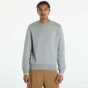 Pulóver FRED PERRY Crew Neck Sweatshirt Steel Marl XL-alacsony-ár