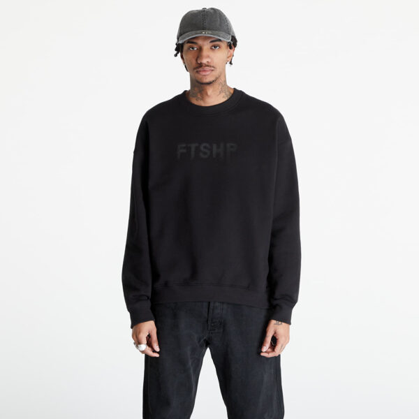Pulóver FTSHP Halftone Crewneck Sweatshirt UNISEX Black S-alacsony-ár