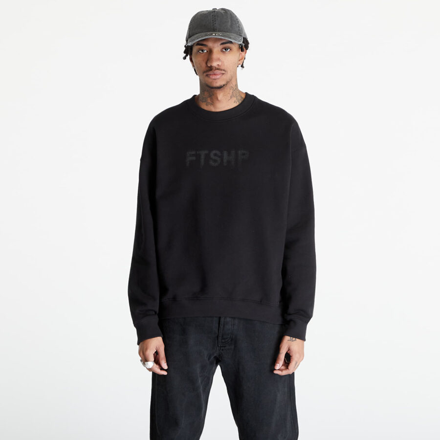 Pulóver FTSHP Halftone Crewneck Sweatshirt UNISEX Black S-alacsony-ár