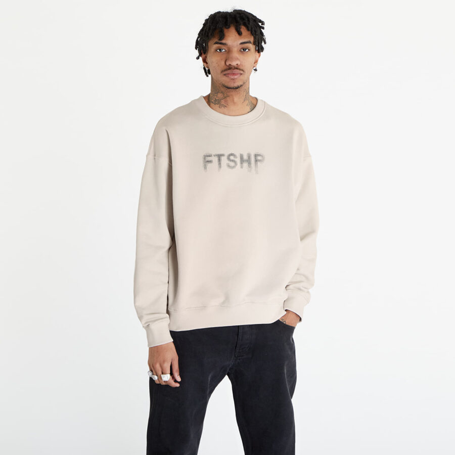 Pulóver FTSHP Halftone Crewneck Sweatshirt UNISEX Stone S-alacsony-ár
