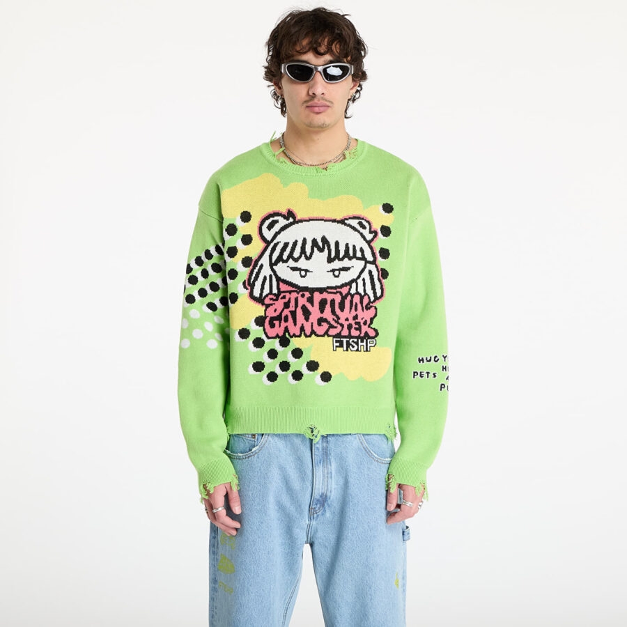 Pulóver FTSHP x Spiritual Gangster Sweater UNISEX Green XS-alacsony-ár