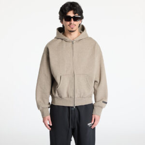 Pulóver Fear of God Essentials Classic Fit Fleece Zip Up Hoodie Homestead Heather XS-alacsony-ár
