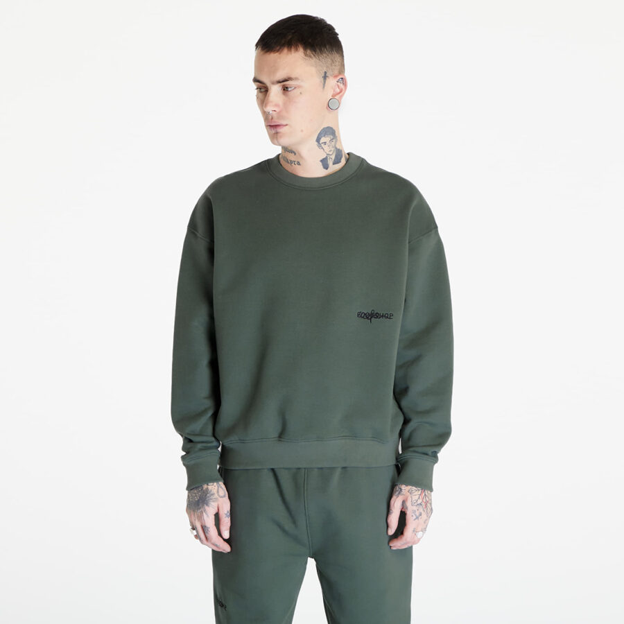 Pulóver Footshop Everyday Crewneck UNISEX Sage S-alacsony-ár