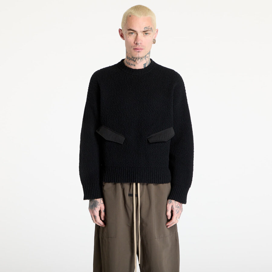 Pulóver HAL STUDIOS® Utility Sweater UNISEX Black M-alacsony-ár