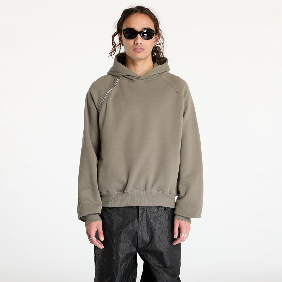 Pulóver HELIOT EMIL Sequence Zip Hoodie UNISEX Dusty Green S-alacsony-ár