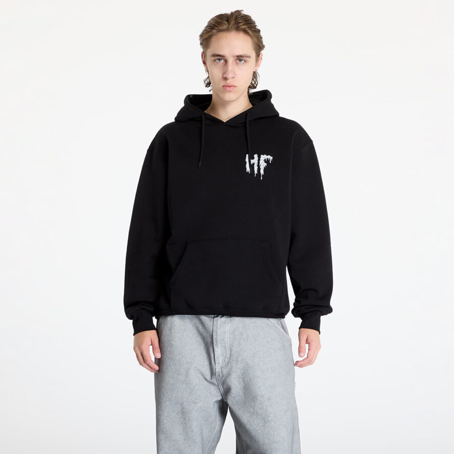 Pulóver Horsefeathers Acid Bath Hoodie Black XL-alacsony-ár