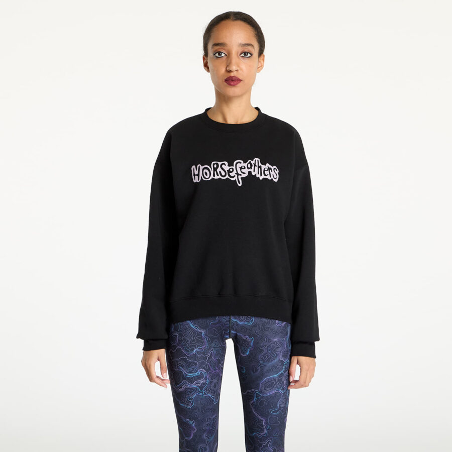Pulóver Horsefeathers Angela Sweatshirt Black XS-alacsony-ár