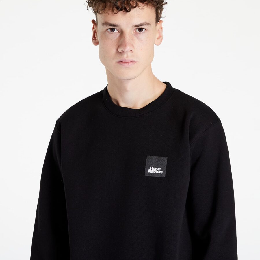 Pulóver Horsefeathers Dunk Sweatshirt Black S-alacsony-ár