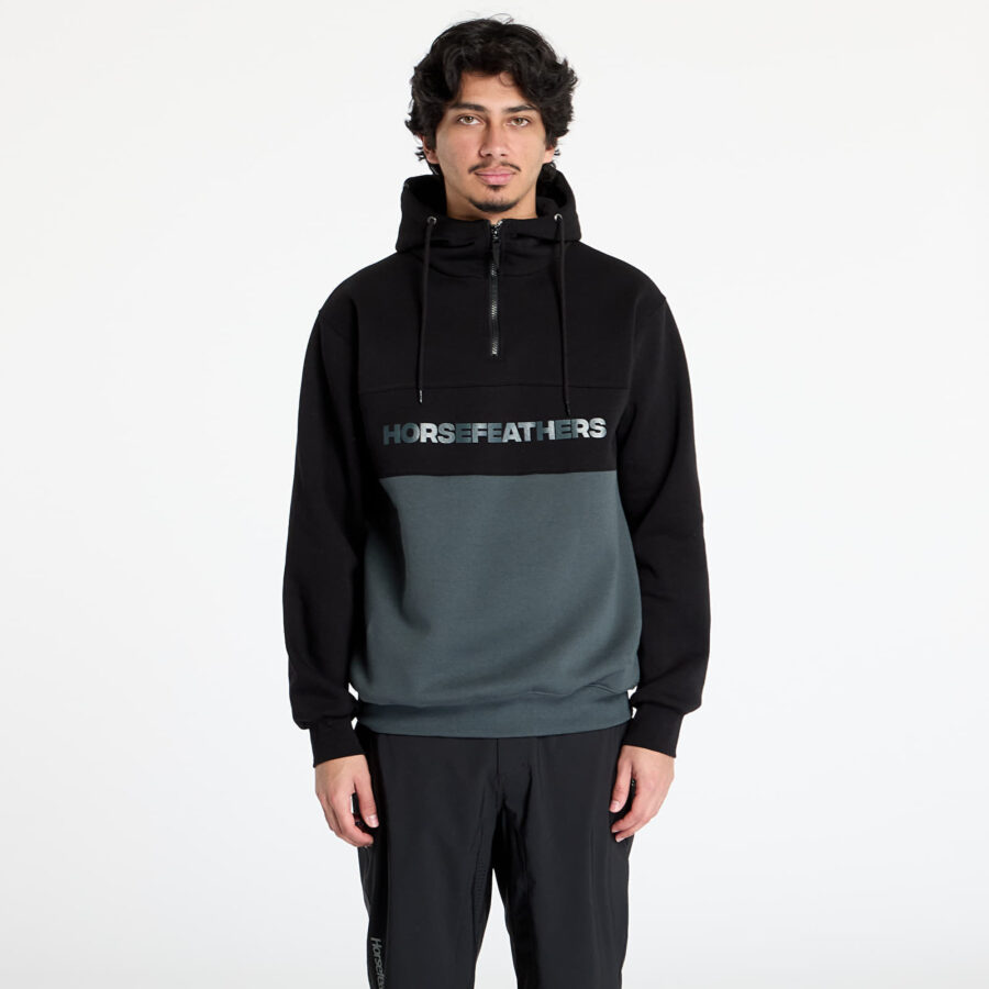 Pulóver Horsefeathers Fulton Sweatshirt Black/ Gray S-alacsony-ár
