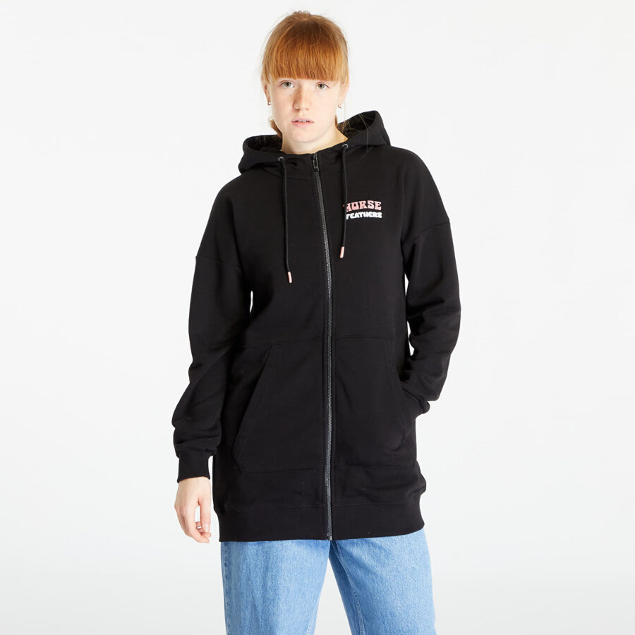 Pulóver Horsefeathers Naava Full-Zip Sweatshirt Black XS-alacsony-ár