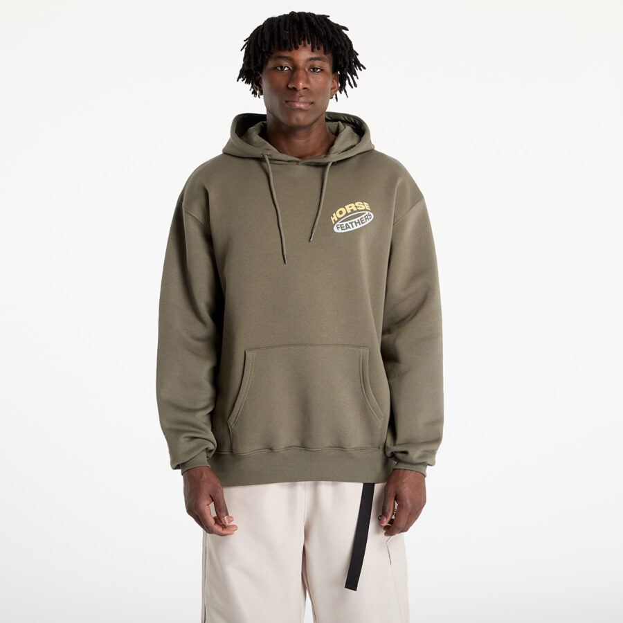 Pulóver Horsefeathers Orbit Sweatshirt Burnt Olive S-alacsony-ár