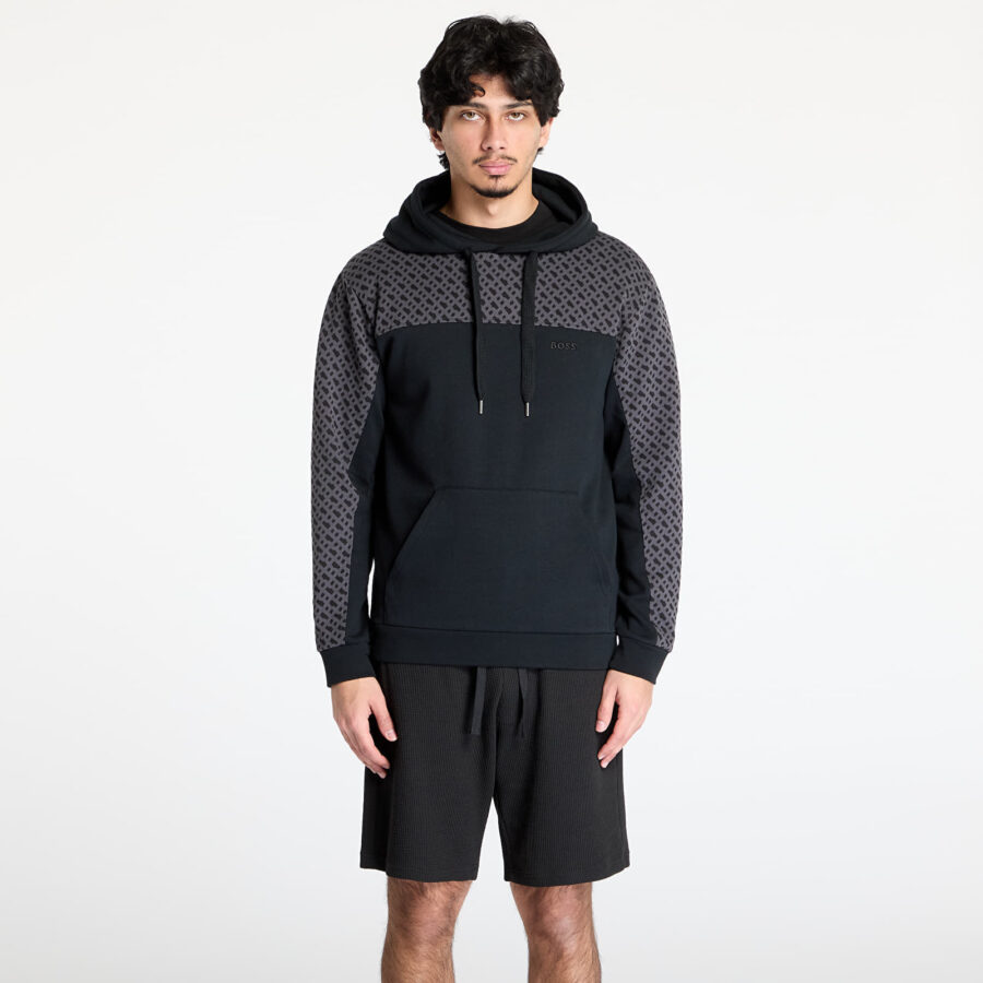 Pulóver Hugo Boss Luke Hoodie Black S-alacsony-ár