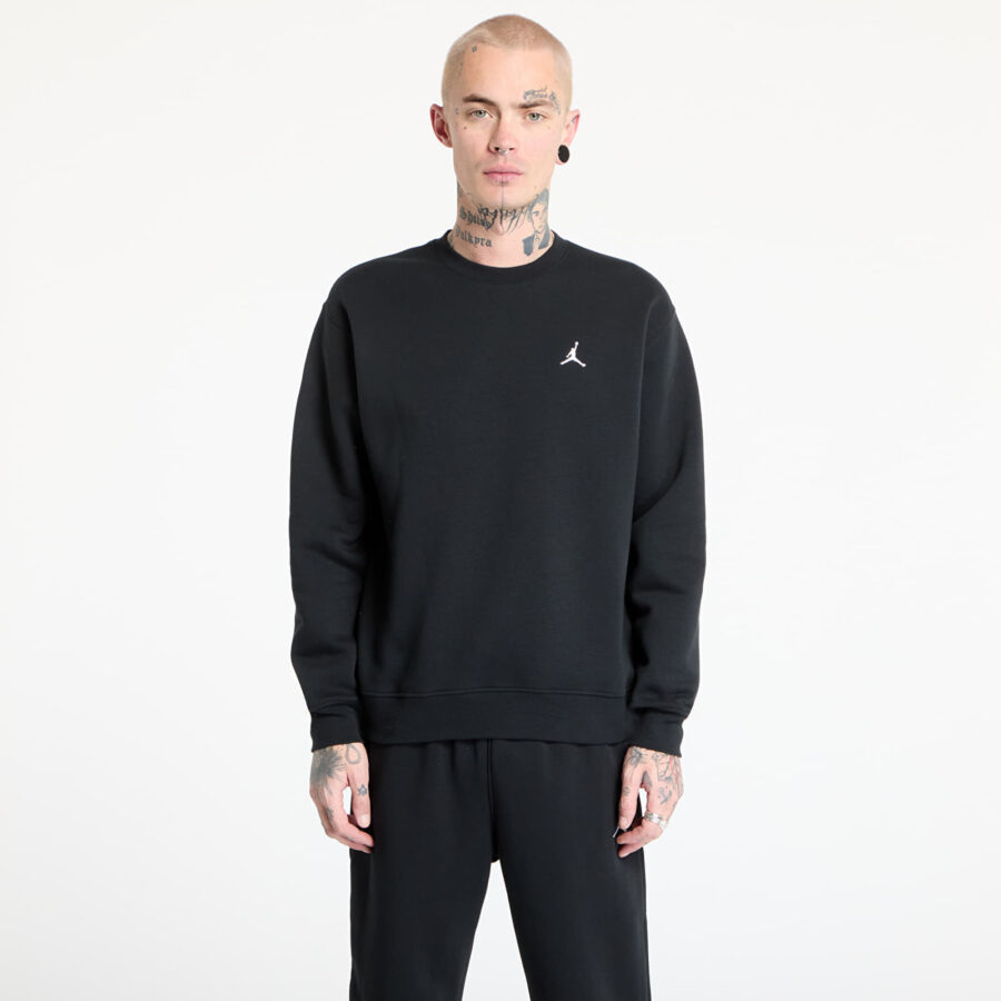 Pulóver Jordan Brooklyn Fleece Men's Crew-Neck Sweatshirt Black/ White XS-alacsony-ár