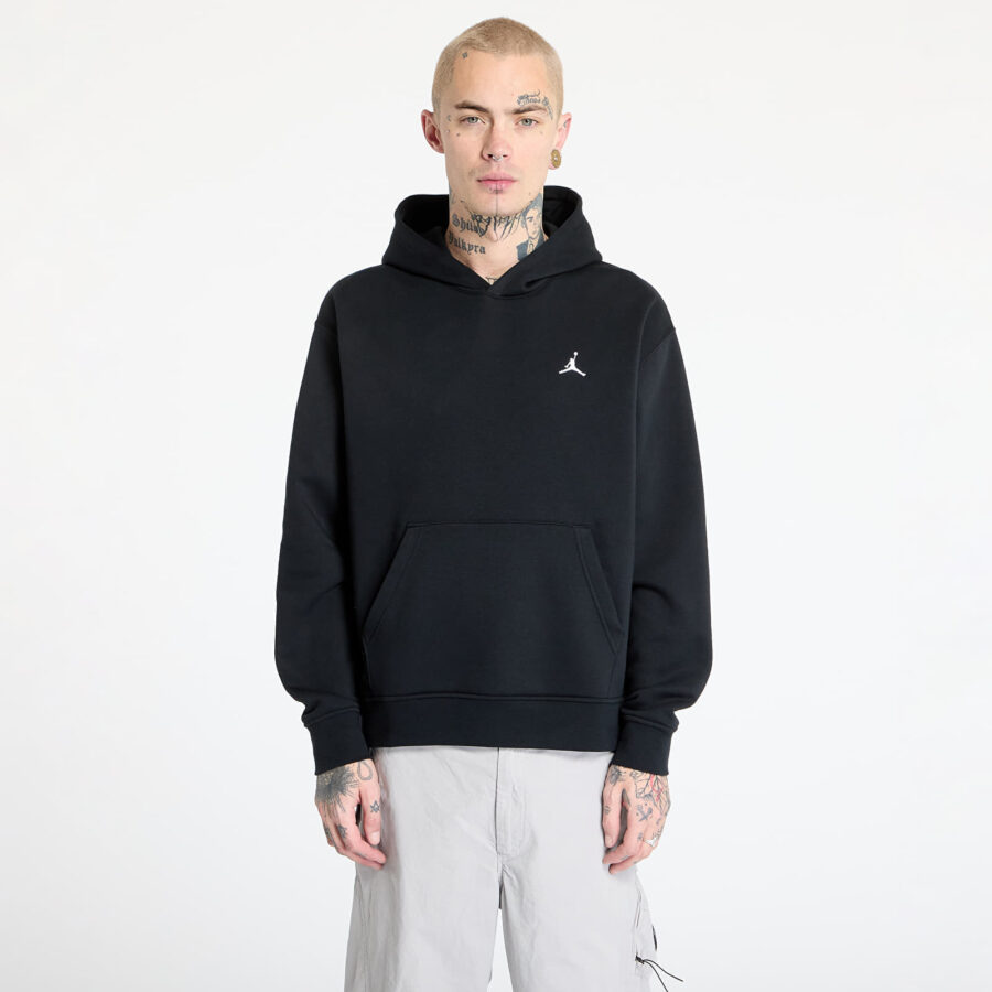 Pulóver Jordan Brooklyn Fleece Men's Pullover Hoodie Black/ White S-alacsony-ár