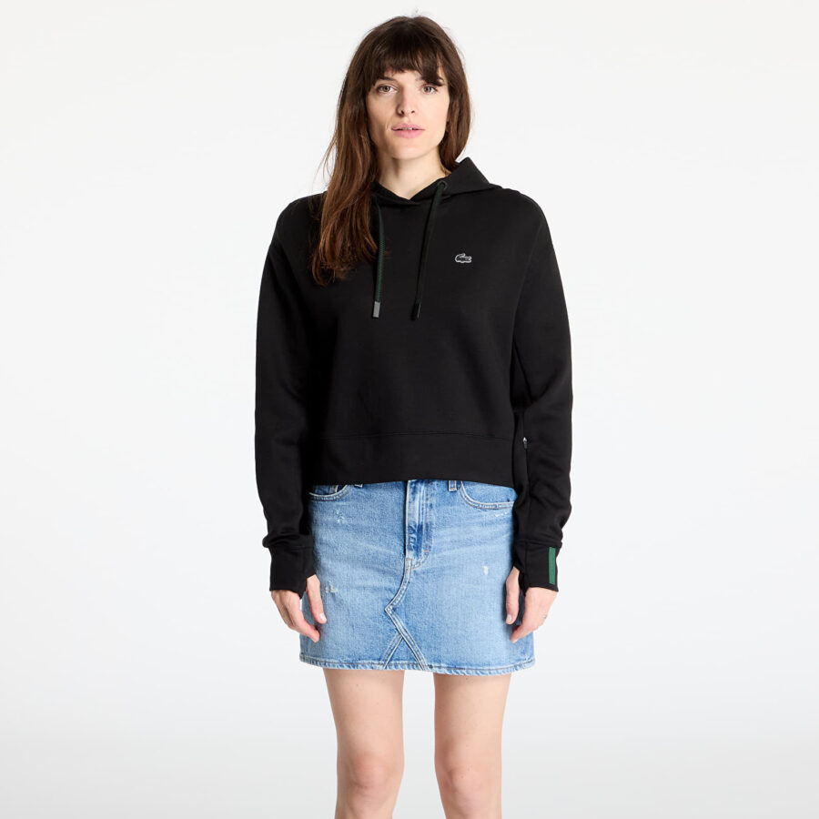 Pulóver LACOSTE Double Face Sweatshirt Black S-alacsony-ár