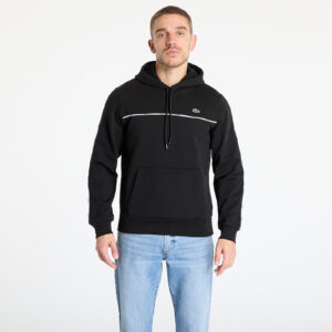 Pulóver LACOSTE Non Brushed Fleece Black XL-alacsony-ár