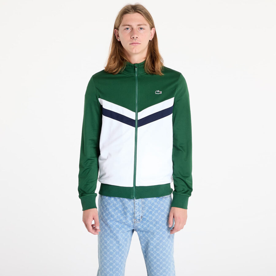 Pulóver LACOSTE Sweatshirts Green/ White-Navy Blue XL-alacsony-ár