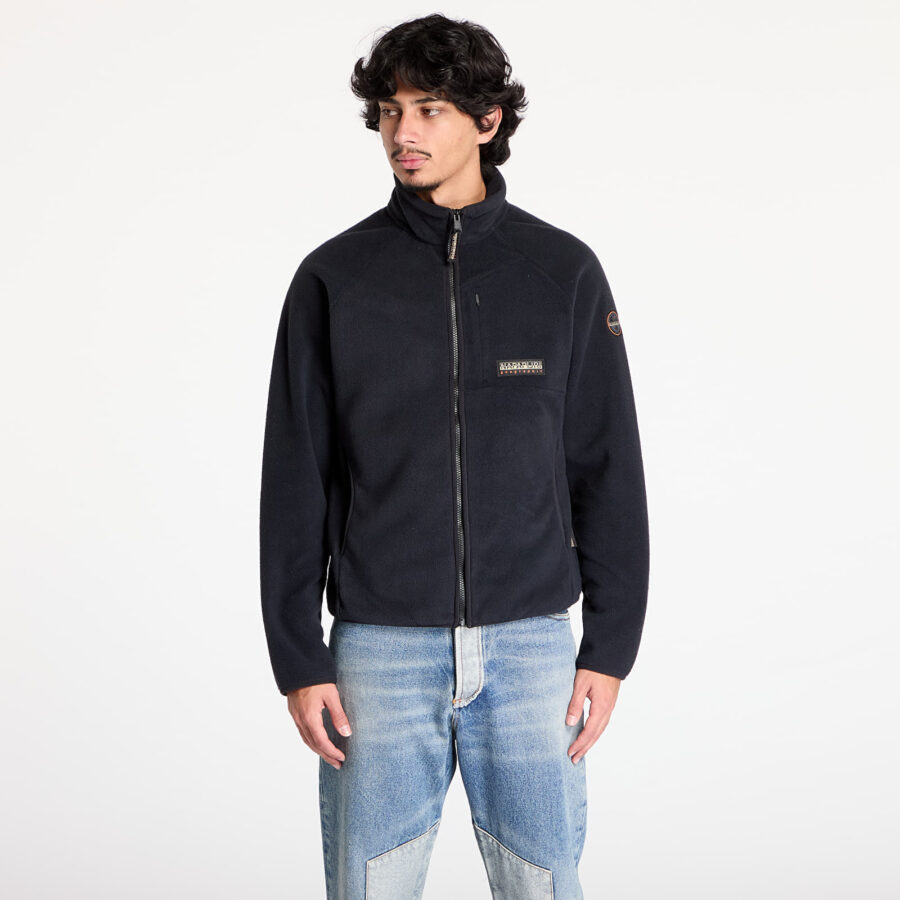 Pulóver Napapijri T-Dolent Full-Zip Hoodie Black S-alacsony-ár