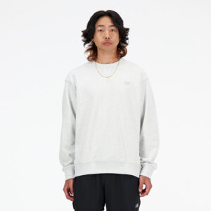 Pulóver New Balance Athletics French Terry Crew Ash Heather M-alacsony-ár