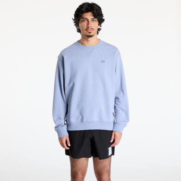 Pulóver New Balance Athletics French Terry Crew Dusk Shower S-alacsony-ár